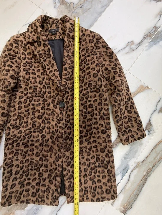 Halogen Leopard Print Faux Fur Coat, Chic, Statement Women’s Size Xs - Picture 3 of 6